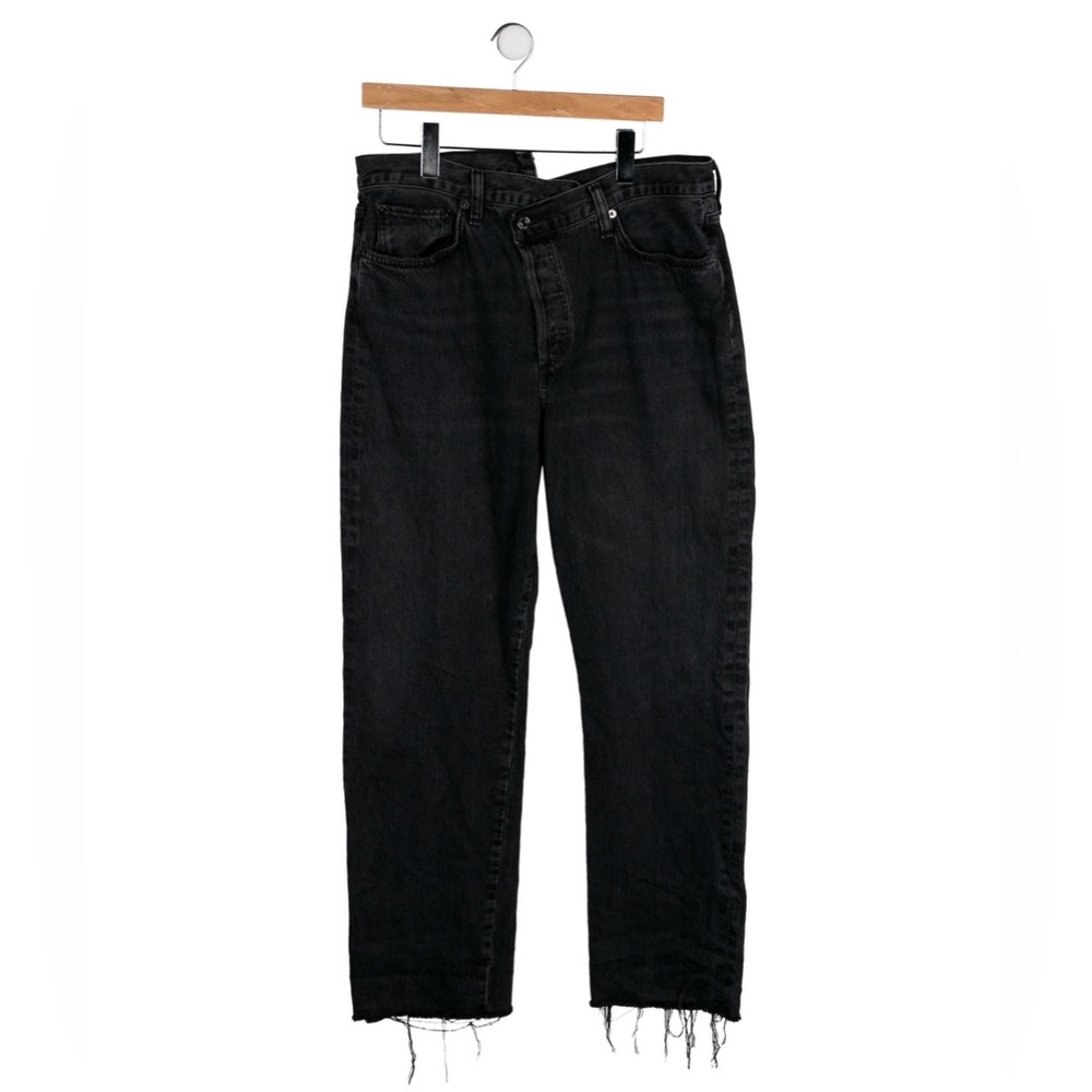 A GOLDE Black High Rise Straight Leg Jeans - 32